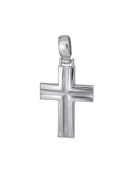 Men's White Gold Cross 9K