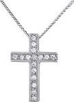 Women's White Gold Cross 14K