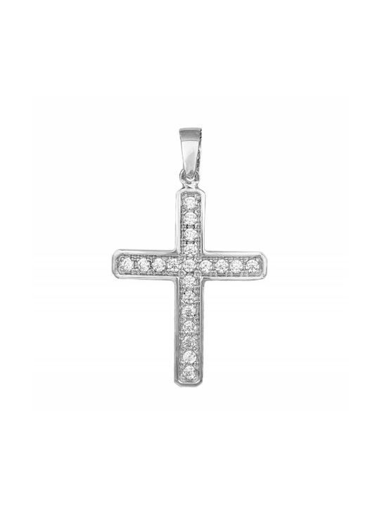 Women's White Gold Cross 9K