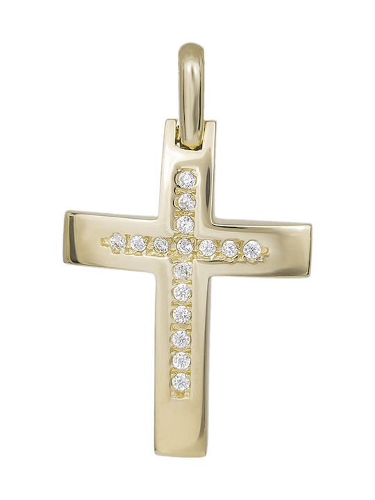 Damen Gold Kreuz 14K