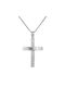 Women's White Gold Cross 9K with Chain