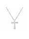 Women's White Gold Cross 14K with Chain