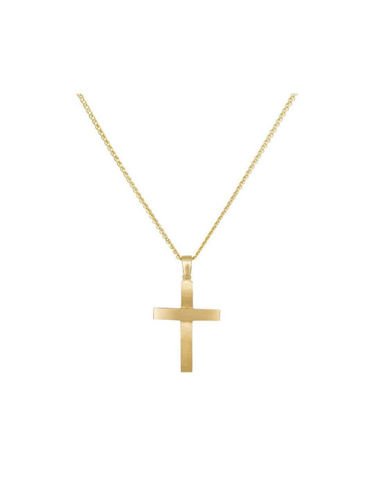 Gold Kreuz 14K mit Kette