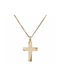 Damen Gold Kreuz 14K mit Kette