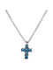 White Gold Cross 14K Double Sided