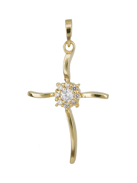 Damen Gold Kreuz 14K