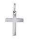 Men's White Gold Cross 14K