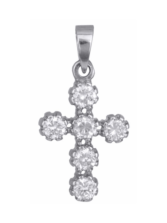 Women's White Gold Cross 14K