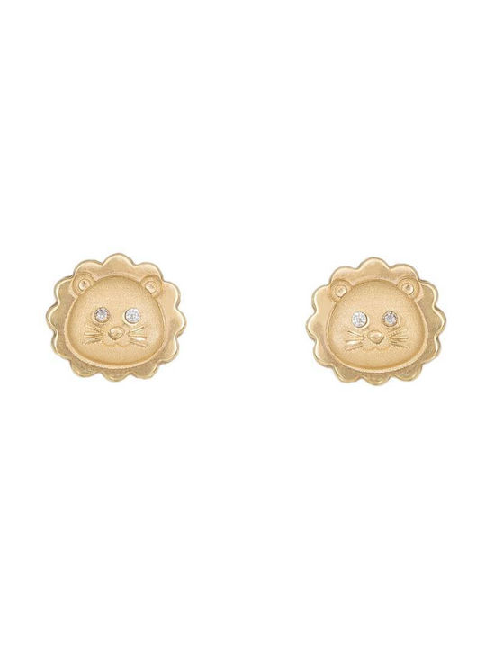 Kids Earrings Studs made of Gold 9K