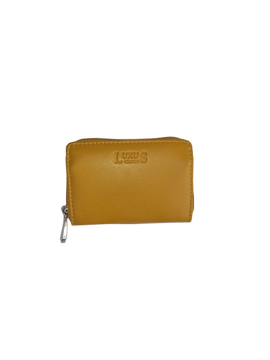 Luxus Lx Men's Leather Card Wallet Yellow