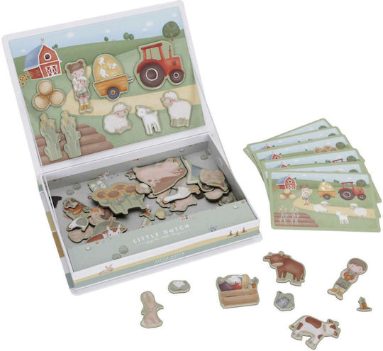 Little Dutch Jucărie Magnetică de Construcție Little Farm pentru Copii 3+ Ani