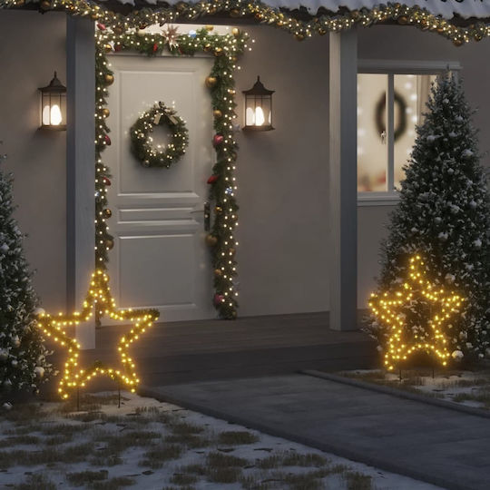 vidaXL Weihnachtlicher Dekorativer Anhänger Stern Beleuchtet Kunststoff 85x90cm 1Stück