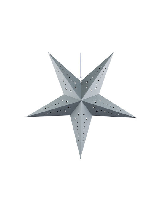 Christmas Decorative Pendant Star Paper Gray 60x60x60cm