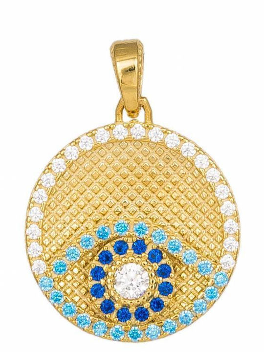 Kids Charms Pendant Constantine Coin Gold 14K