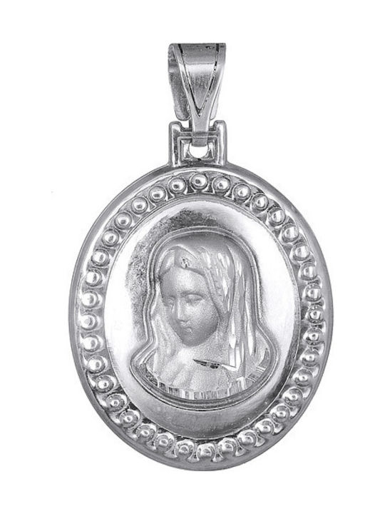 White Gold 14K Constantine Coin Pendant