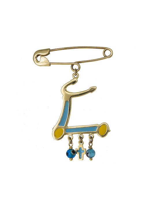 Child Safety Pin made of Gold 14K