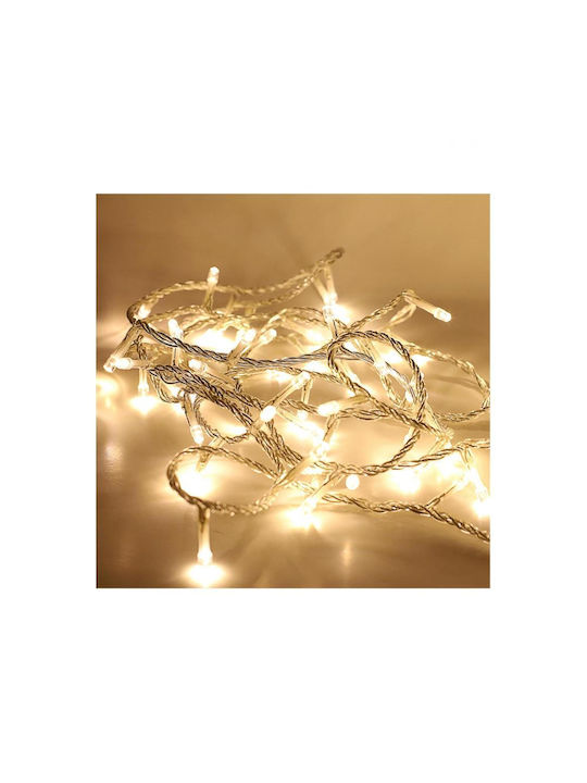 Christmas Lights LED White in String Plastona