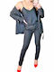 Dama Tesatura Pantaloni Black