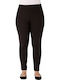 Frauen Leggings Hochgeschnitten Schwarz