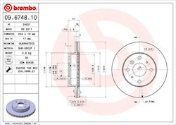 Brembo Bremsscheiben-Set Brembo Bremsscheiben-Set