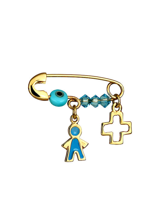 Child Safety Pin made of Gold 14K