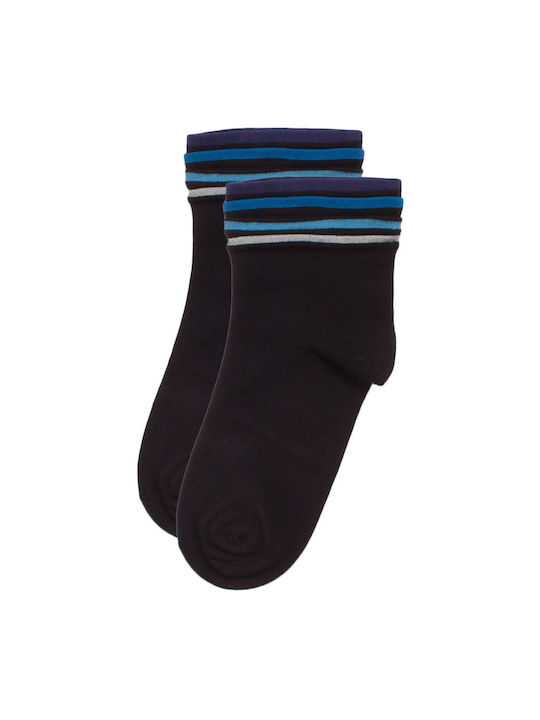 Pro Socks Modal Soft Damen Socken Black/Blue 1Pack