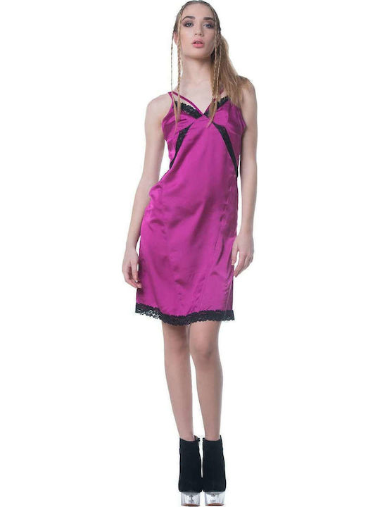 Minkpink Σατέν Με Δαντέλα Φόρεμα All day Κόκκινο