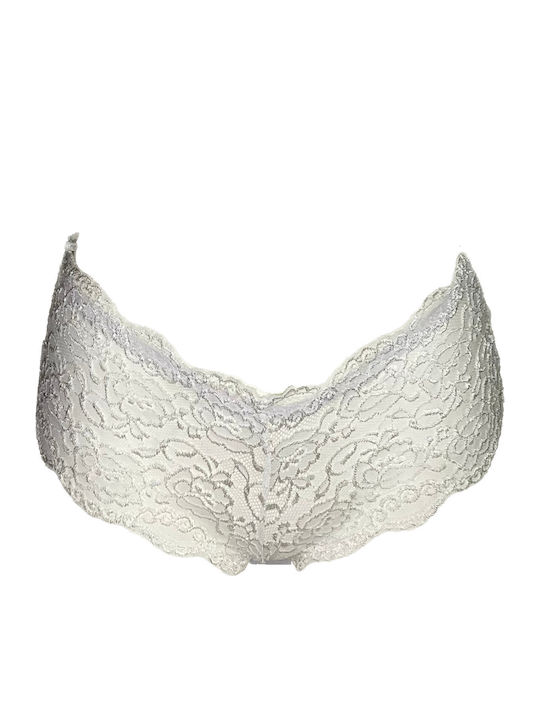 Jadea Unterwäsche Damen Boxer mit Spitze Weiß