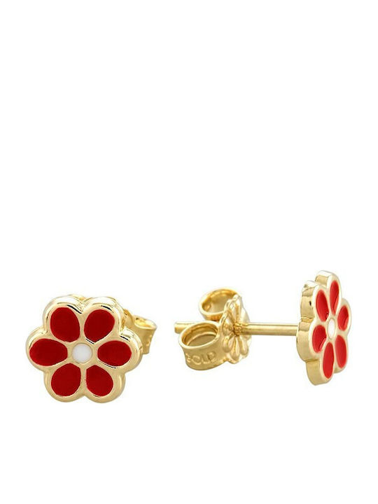 Verorama Kids Earrings Studs made of Gold 14K