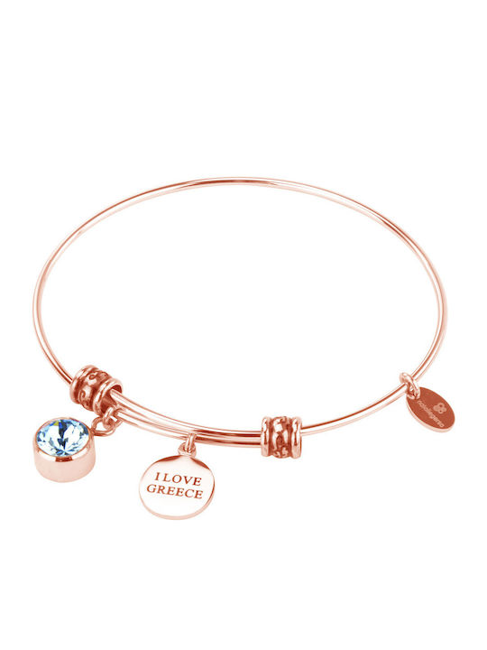Natalie Gersa I Women's Bracelet Handcuffs with design Heart made of Steel Gold Plated with Zircon