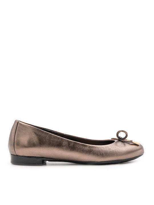 Rolling Steps Shoes Lederne Damen Ballerinas in Braun Farbe