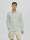 Selected Long-sleeved Linen Shirt Green