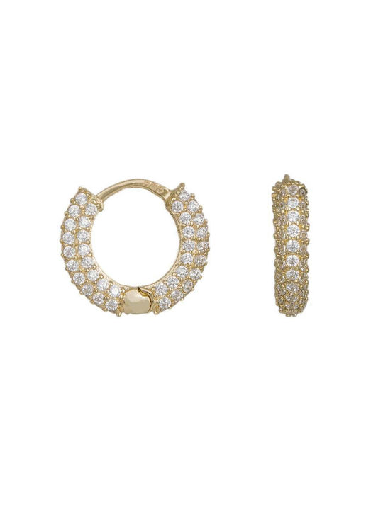 Earrings Hoops made of Gold 14K