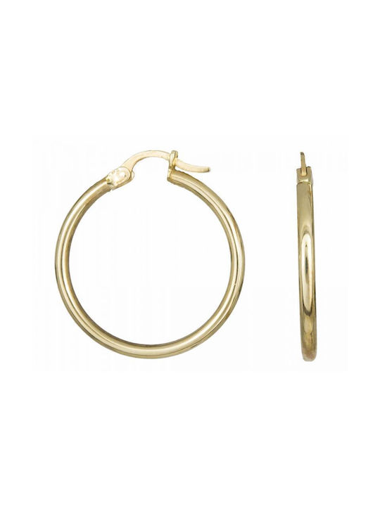 Earrings Hoops made of Gold 14K