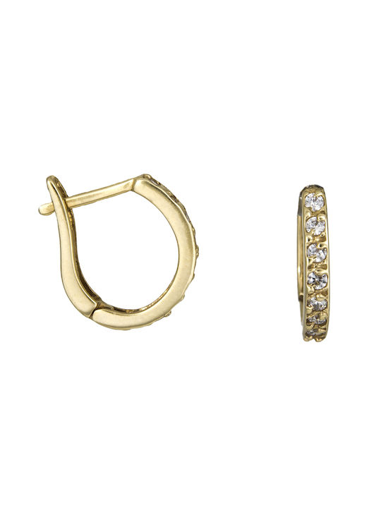 Earrings Hoops made of Gold 14K