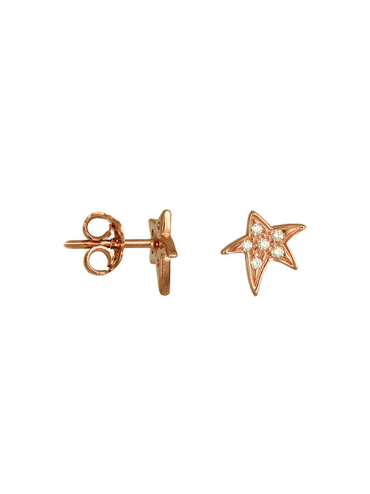 Earrings made of Pink Gold