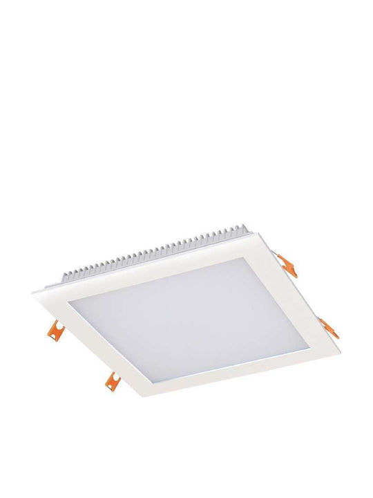 Power Led Τετράγωνο Χωνευτό LED Panel 6W με Ψυχρό Λευκό Φως 6000K