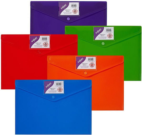Skag Folder with Button for Paper A4 (Μiscellaneous colours)