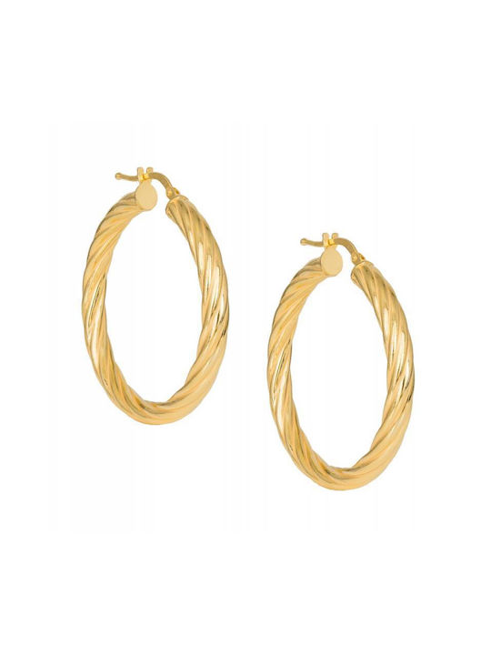 Earrings Hoops made of Silver Gold Plated