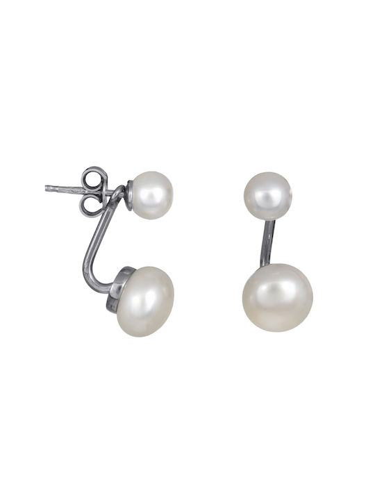 Earrings made of Silver with Pearls