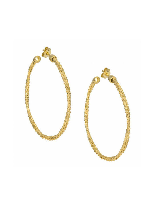 Earrings Hoops made of Silver Gold Plated