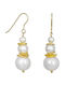 Earrings made of Silver Gold Plated with Pearls