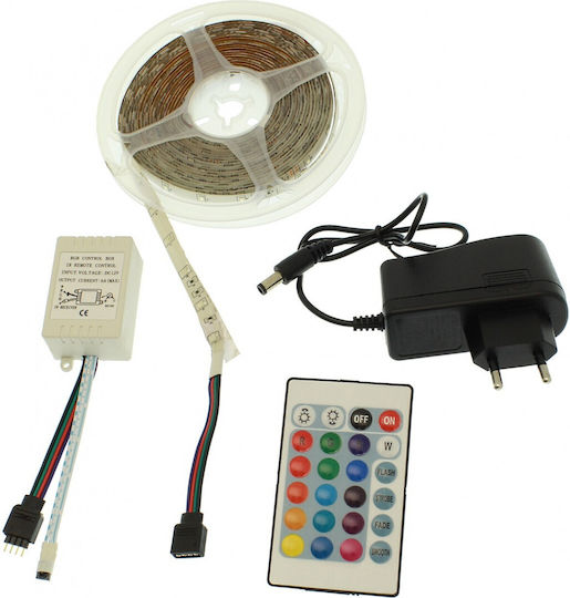 Waterproof LED Strip 300 Smd 12V 5m Type SMD3528 with Power Supply & Remote Control