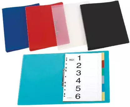 Black Red Clipboard with 4 Rings for Paper A4 Black 1pcs