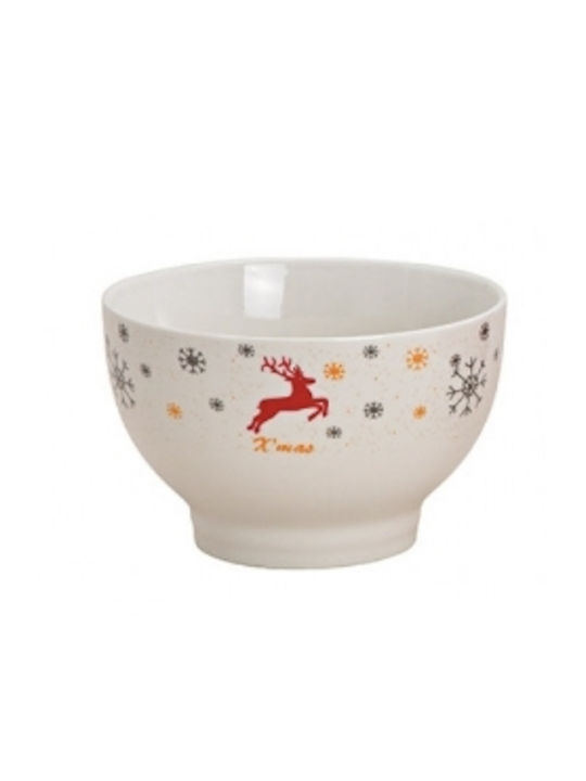 Christmas Bowl Ceramic White 1pcs