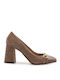 Fardoulis Suede Brown Heels