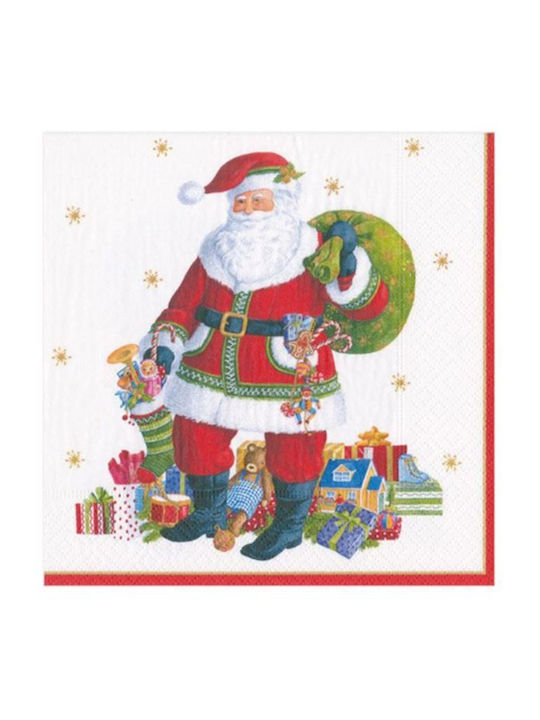 Caspari Set of Christmas Napkins L12.5xW12.5cm. 20pcs