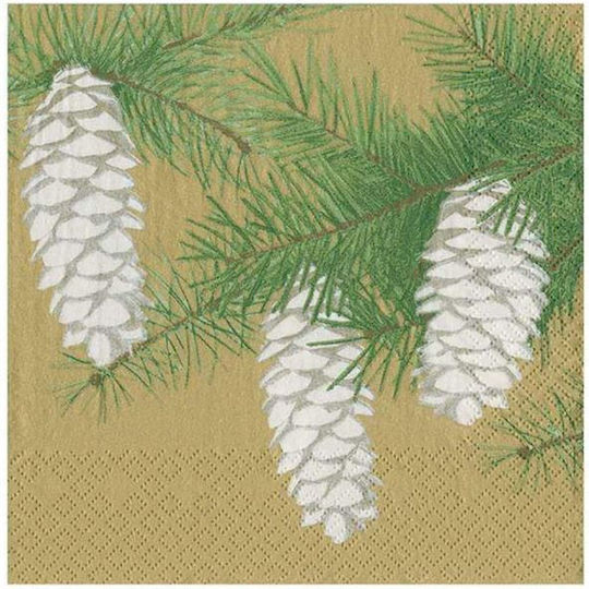 Caspari Set of Christmas Napkins L25xW25cm. 20pcs