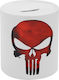 Red Skull Money Box Porcelain Red 8.2x8.2x9.5cm