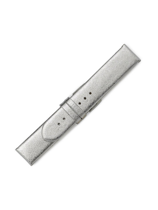 KOSTELO Leather Strap Silver 18mm